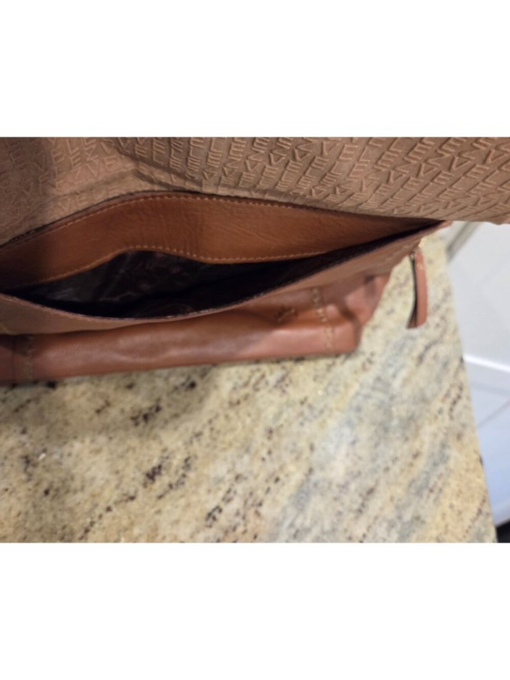 VELEZ Leather Backpack Bird Fabric Interior Brown - Picture 12 of 16
